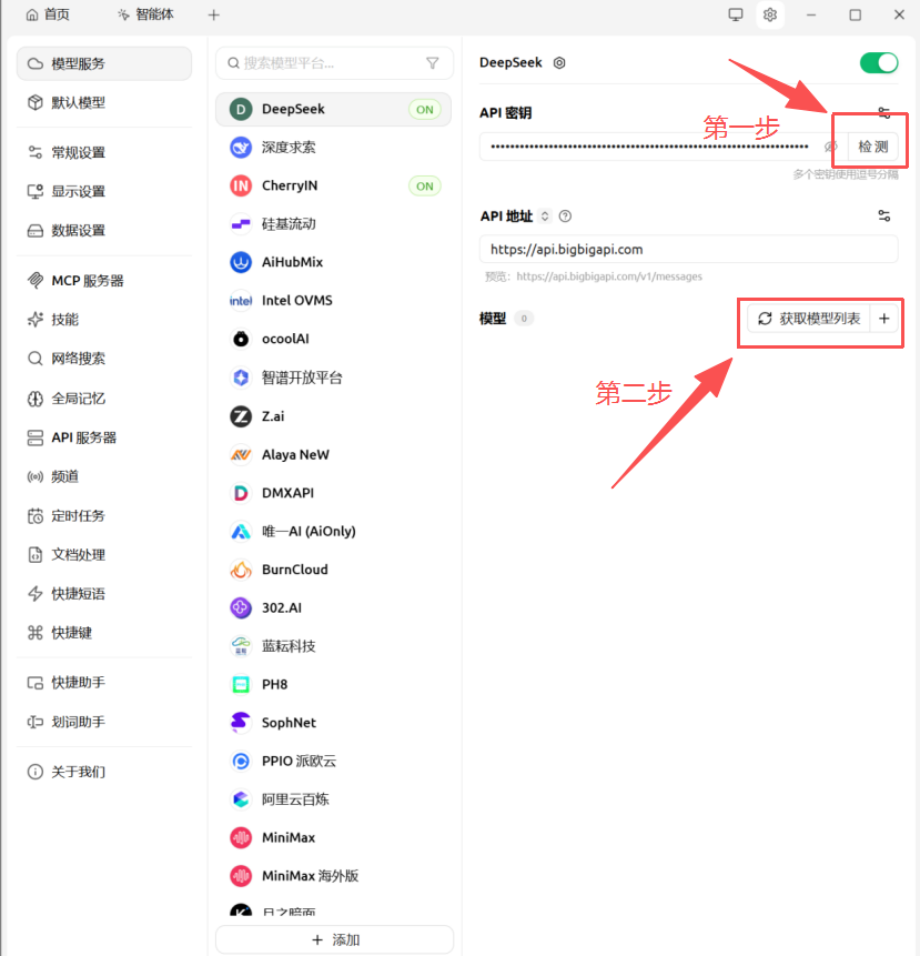 检测和获取模型列表